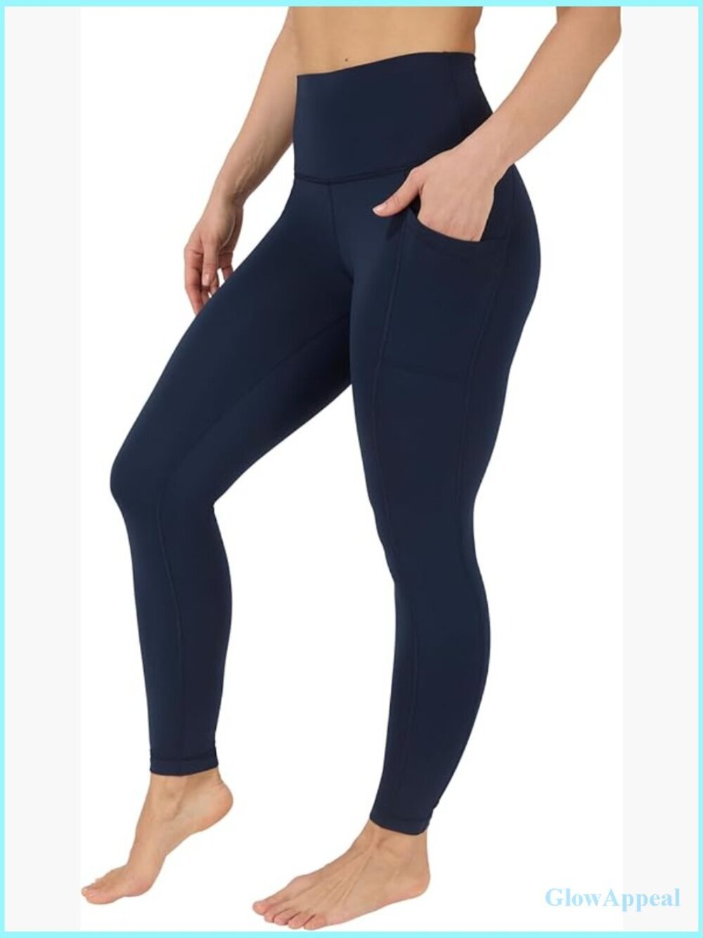 High Waist Fleece Lined Leggings with Side Pocket - Yoga Pants